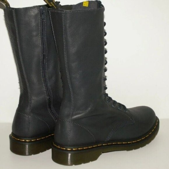 Dr Doc Martens Boots Blue Mid-Calf Zip Ladies US 11 UK 9 EU 43 Used Condition A+ - Picture 7 of 11